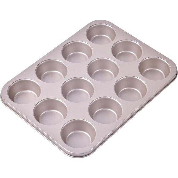 Bakeley 12 Muffin Cake Pan Non Stick Champagne Gold (4433) - Picture 1 of 7